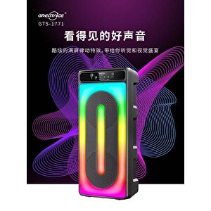 Torima Gts-1771 Taşınabilir Rgb Ledli Bluetooth Hoparlör Usb-tf Siyah
