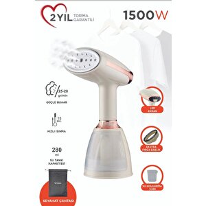 Torima Ky-003 Beyaz Buharlı Kırışık Giderici 1500w Taşınabilir Seyahat boy dikey ütü