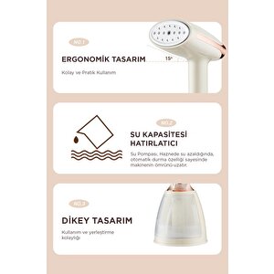 Torima  Ky-003 Beyaz Taşınabilir Seyahat Boy Dikey Buharlı Ütü