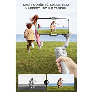 Torima M01 Gri Çok Amaçlı Gimbal Özellikli Tripod Selfie Çubuğu