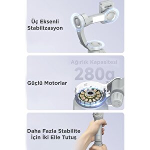 Torima M01 Gri Çok Amaçlı Gimbal Özellikli Tripod Selfie Çubuğu