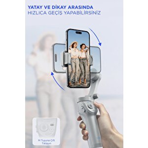 Torima M01 Gri Çok Amaçlı Gimbal Özellikli Tripod Selfie Çubuğu