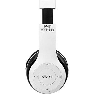 Torima P47 Extra Bass Wireless Bluetooth Kulaklık 5.0+edr Fm Radyo Beyaz