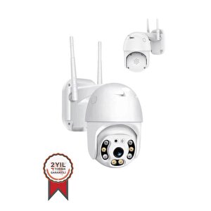 Torima Cmr-12 Beyaz 360° Görüş Hareketli Wi-fi Akıllı Ip Güvenlik Kamerası Dış Mekan Kamerası