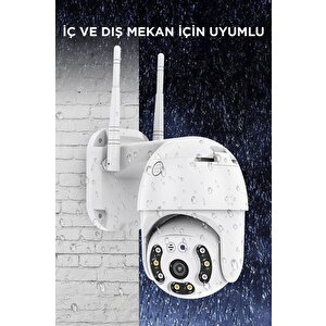 Torima Cmr-12 Beyaz 360° Görüş Hareketli Wi-fi Akıllı Ip Güvenlik Kamerası Dış Mekan Kamerası