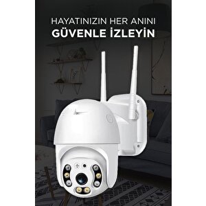 Torima Cmr-12 Beyaz 360° Görüş Hareketli Wi-fi Akıllı Ip Güvenlik Kamerası Dış Mekan Kamerası