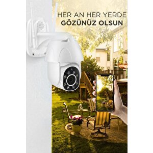 Torima Cmr-12 Beyaz 360° Görüş Hareketli Wi-fi Akıllı Ip Güvenlik Kamerası Dış Mekan Kamerası