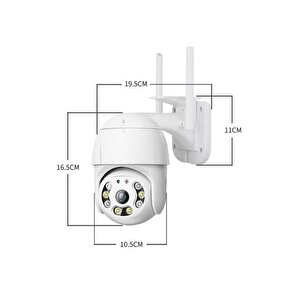 Torima Cmr-12 Beyaz 360° Görüş Hareketli Wi-fi Akıllı Ip Güvenlik Kamerası Dış Mekan Kamerası