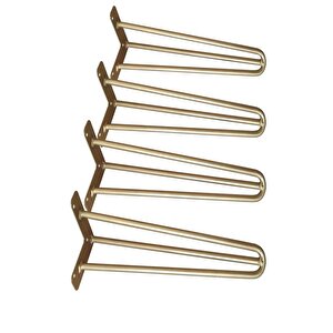 Dolap Sehpa Mobilya Ayakları İçin Metal Altın Renkli Firkete Takımı 25 Cm