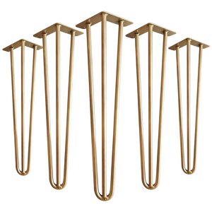 Sehpa Ayakları Ve Mobilya Ayakları İçin Metal Gold Firkete Takımı 35 Cm