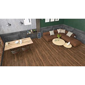 Sunex Laminat Parke 8mm Derzli Astana Ceviz Fsx04 + 6cm Süpürgelik + 3mm Kapron Takım