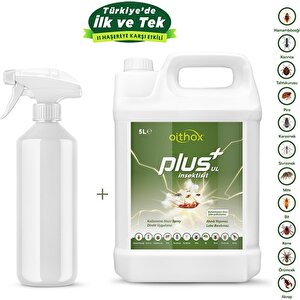 Oithox Plus UL 5lt+ Uygulama Şişesi Böcek, Haşere, Pire, Bit, Kene, Uyuz, Hamam Böceği, Akrep, Karınca, Örümcek Ilacı