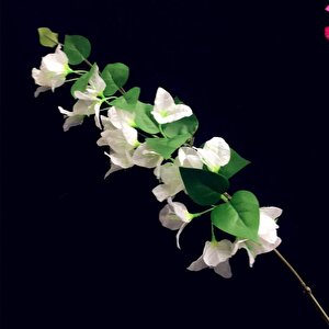 Yapay Çiçek 3dal Begonvil Çiçeği Beyaz 80cm Tek Dal Bodrum Çiçeği Sarkan Çiçek