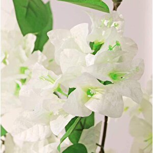 Yapay Çiçek 3dal Begonvil Çiçeği Beyaz 80cm Tek Dal Bodrum Çiçeği Sarkan Çiçek