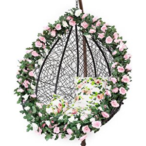 Yapay Çiçek Sarkan Ve Dolanan Sarmaşık Pembe Gül Yapay Sarmaşık 200cm