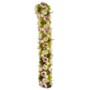 Yapay Çiçek Pembekrem  Şakayık Tak Organizasyon Nişan Düğün Dekor Çiçeği Süsleme Tag 25x130cm