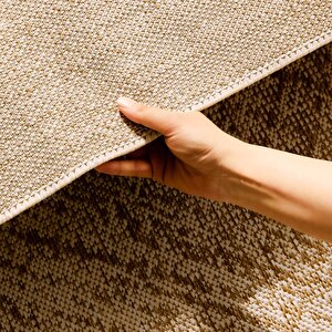 Leke Tutmaz İç Dış Mekan Bej Renk Desenli Halı Kilim 80 X 150 Cm