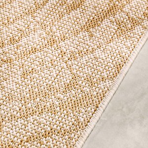 Ocean Home Textile Leke Tutmaz İç Dış Mekan Bej Renk Desenli Halı Kilim 80 X 150 Cm