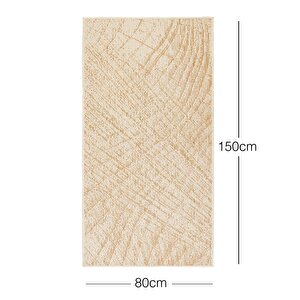 Ocean Home Textile Leke Tutmaz İç Dış Mekan Bej Renk Desenli Halı Kilim 80 X 150 Cm