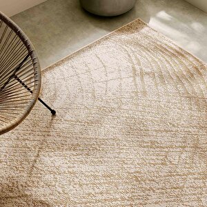 Ocean Home Textile Leke Tutmaz İç Dış Mekan Bej Renk Desenli Halı Kilim 160 X 230 Cm