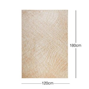 Ocean Home Textile Leke Tutmaz İç Dış Mekan Bej Renk Desenli Halı Kilim 120 X 180 Cm