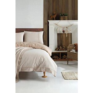 Ecosse Stylish Krem Çift Kişilik Nevresim Takımı