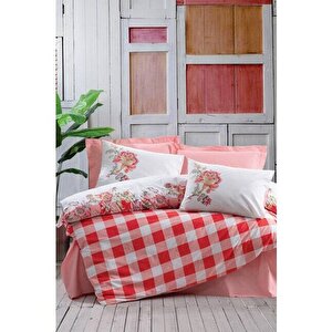 Alaçatı Çift Kişilik Nevresim Takımı Oregano Pembe