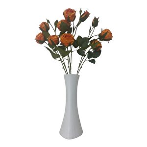 T.concept Dekoratif Yapay Gül Çiçek 60 Cm Turuncu Renk