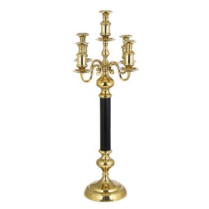 Andre 5'li Gold Şamdan 44x105 Cm Ak.ir0271