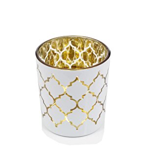 Cam Mumluk Beyaz-gold 8 Cm Ak.jfhc6702450