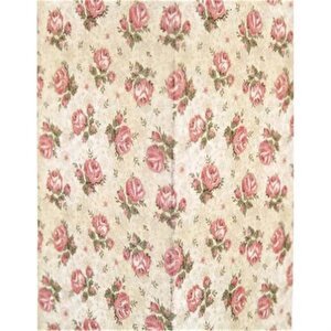 Vitale Şiva Çiçek Desenli Krem Mumluk 10x20 Cm Ak.fq0003-k