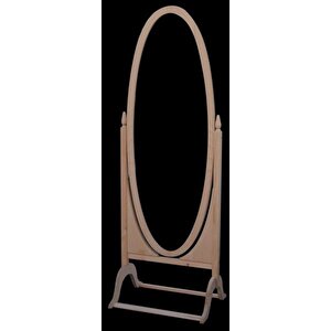 Ayna 13619 Ayaklı Boy Oval Ahşap Kayın Ve Mdf Natüre Ham Ürün Kutu Sevk El Yapım