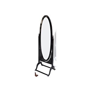 Ayna 13620 Boy Oval Ahşap Kayın Ve Mdf Iskelet. Parlak Ceviz Lake Ayna El Yapım