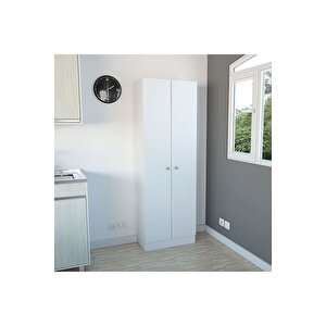 Mez Çok Amaçlı Dolap,5 Raflı, 2 Kapaklı Mutfak Dolabı Kiler Dolabı Banyo Dolabı