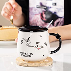 Sevi̇mli̇ Panda Serami̇k Kupa, Renkli̇, 9x8