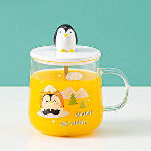 Sevimli Penguen Cam Kupa, 9x8