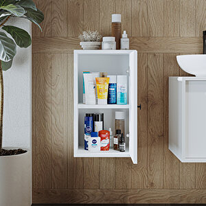 Banyo Dolabı Mat Mdf 60 X 35 Cm Banyo Boy Dolabı Beyaz