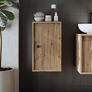 Banyo Dolabı Mat Mdf 60 X 35 Cm Banyo Boy Dolabı Atlantik Çam