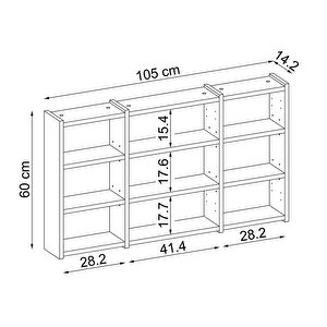 Banyo Dolabı Kulpsuz 3 Kapaklı Mdf 105 Cm Aynalı Banyo Üst Dolabı Atlantik Çam