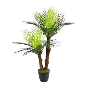 Yapay Ağaç 2 Dal 100cm Areka Palmiye Ağacı Areka 2katlı Salon Çiçeği Yapay Çiçek
