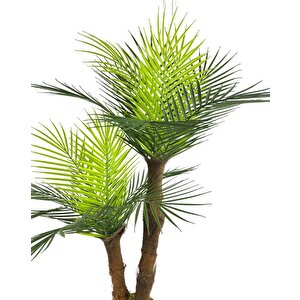 Yapay Ağaç 2 Dal 100cm Areka Palmiye Ağacı Areka 2katlı Salon Çiçeği Yapay Çiçek