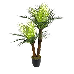 Yapay Ağaç 2 Dal 100cm Areka Palmiye Ağacı Areka 2katlı Salon Çiçeği Yapay Çiçek