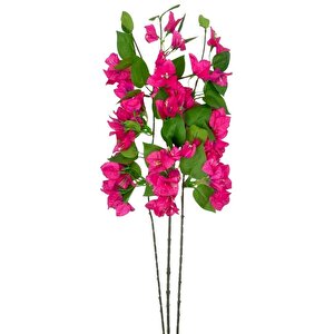 Yapay Çiçek 3dal Begonvil Çiçeği Fuşya 80cm Tek Dal Bodrum Çiçeği Sarkan Çiçek