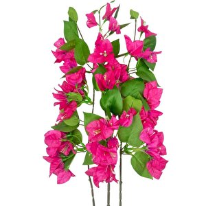 Yapay Çiçek 3dal Begonvil Çiçeği Fuşya 80cm Tek Dal Bodrum Çiçeği Sarkan Çiçek