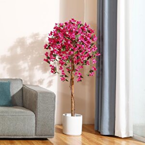 Yapay Ağaç Fuşya Begonvil Ağacı 160cm Doğal Salex Dallı Şemsiye Model
