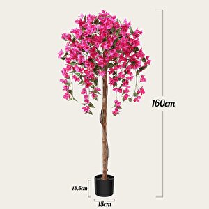Yapay Ağaç Fuşya Begonvil Ağacı 160cm Doğal Salex Dallı Şemsiye Model