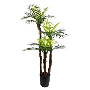 Yapay Ağaç 3 Dal 140cm Areka Palmiye Ağacı Areka 3katlı Salon Çiçeği Yapay Çiçek