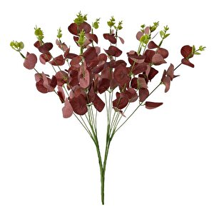 Yapay Çiçek Okaliptus Demet Kırmızı Aradal Garnitür Eucalyptus