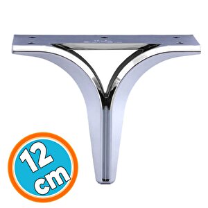 Mobilya Kanepe Sehpa Tv Ünitesi Çekyat Yükseltici Koltuk Ayağı Baza Ayak Krom 12 Cm