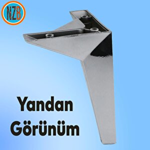 Mobilya Yükseltici Kanepe Sehpa Tv Ünitesi Koltuk Ayağı Baza Ayakları Krom 23 Cm
